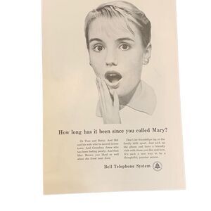 Vintage 1959 Bell Telephone How Long Since You Called Mary Ad Advertisement